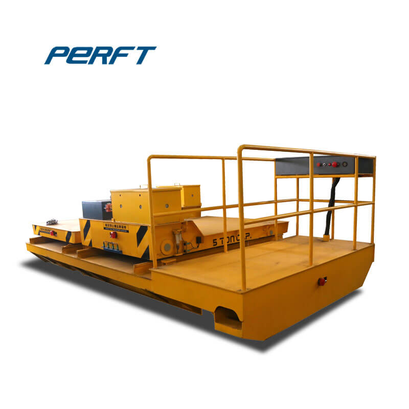 Steerable Transfer Trolley For Steel Rolls Warehouse 75 Tons 